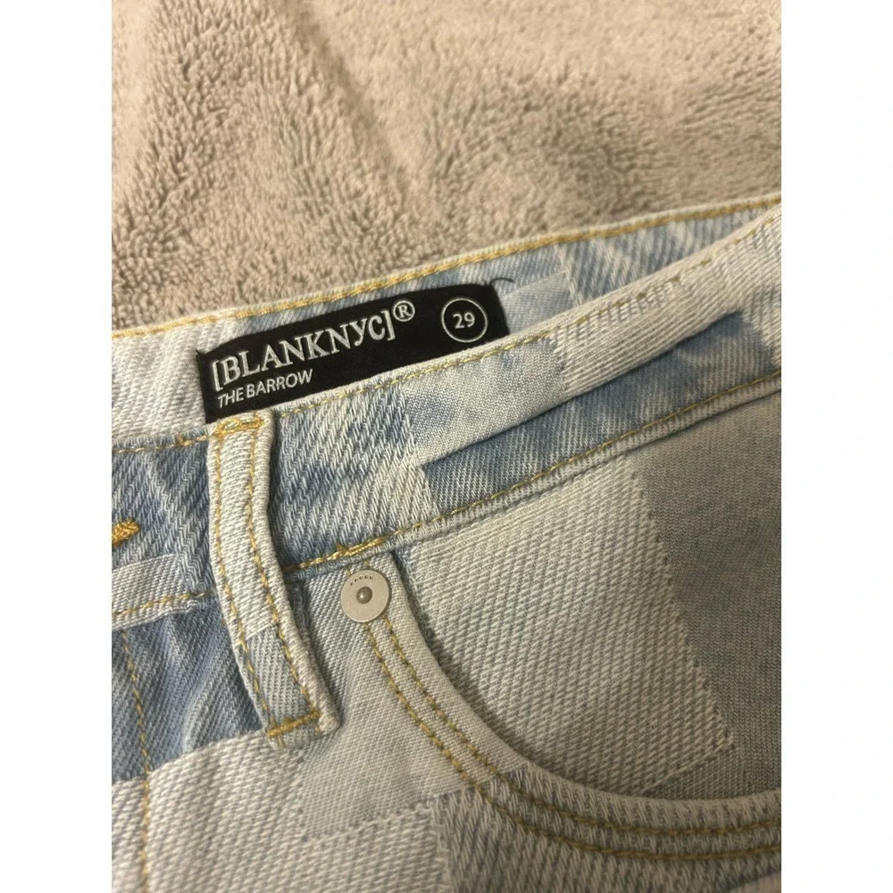 BLANK NYC The Barrow Vintage High Rise Short Patchwork Design Size 29 NWT